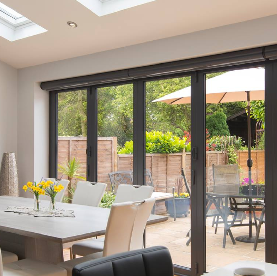 kitchen with 4 leaf bi folding door